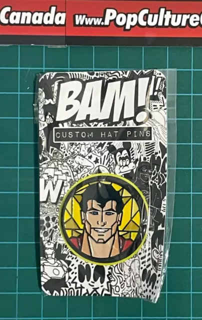 Superman Enamel Pin : mosaic / stain glass : DC Comics - Man of Steel