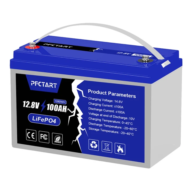 100AH LiFePO4 Deep Cycle Lithium Battery 100A BMS for RV Marine Off-Grid Solar 100AH LiFePO4 Deep Cycle Lithium Battery 100A BMS for RV Marine Off-Grid Solar