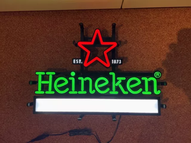 Heineken Leuchtreklame Leuchtschild beleuchtetes Lampe Neonschild Sondermodell