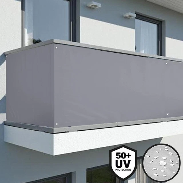 BRISE-VUE BRISE-VUE BALUSTRADE Protection Contre Le Vent Balcon Gris ...