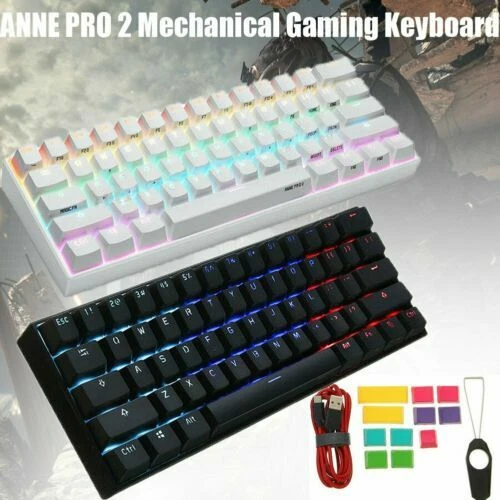 ANNE PRO 2 Gateron Switch Bluetooth USB RGB Mechanical Gaming Keyboard ...
