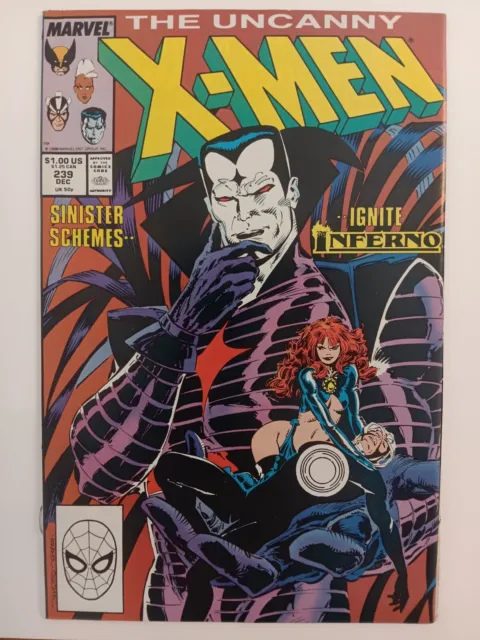 Uncanny X-Men # 239 Key 1st Mr. Sinister Cover 1988 Marvel Claremont Silvestri
