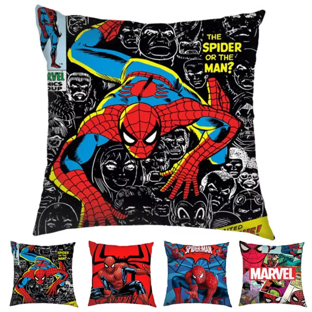 45cm Marvel Spiderman Pillow Case Cushion Cover Sofa Bed Car Office Decors Gift