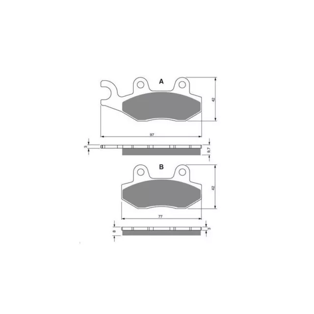 Plaquettes de frein arrière Triumph Bonneville T100 900  2016 - 2020