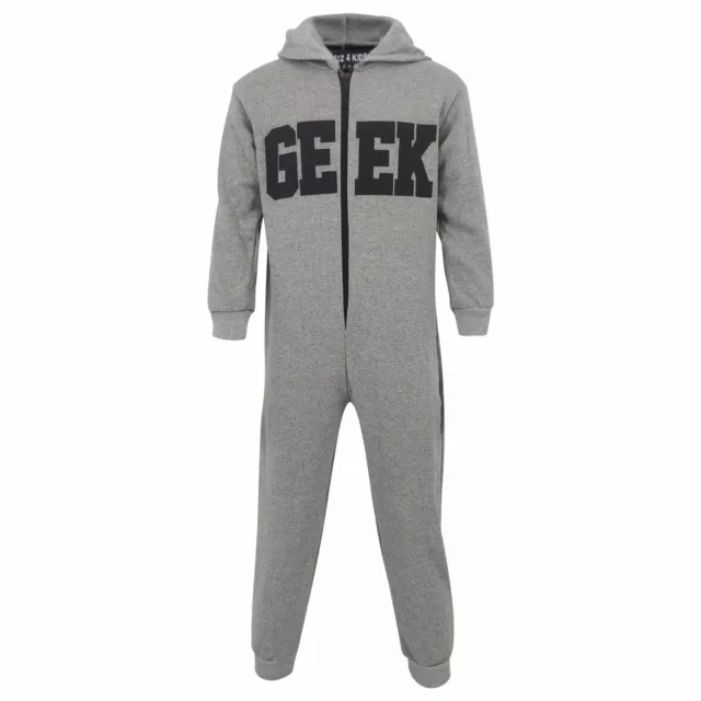 A2Z Onesie one piece Bambini Grigio Pigiama Geek Stampa Pile Costume Per Ragazze