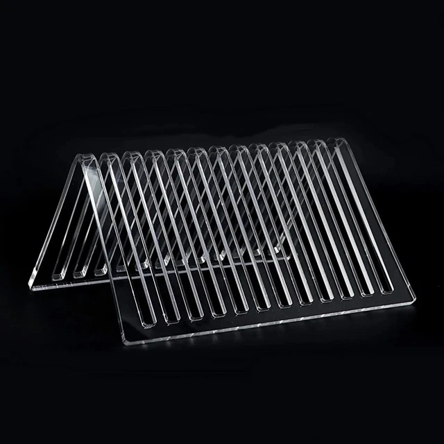 Acrylique Album Record Affichage Rack Solide Transparent 12 Fentes Durable