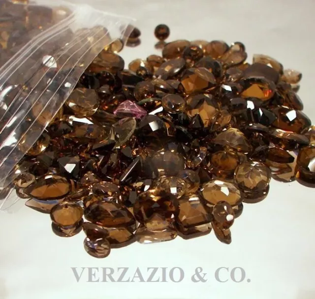 25+ Carat Smoky Champagne Quartz Loose Gem Wholesale Mixed Gemstone Mix Gem Lot