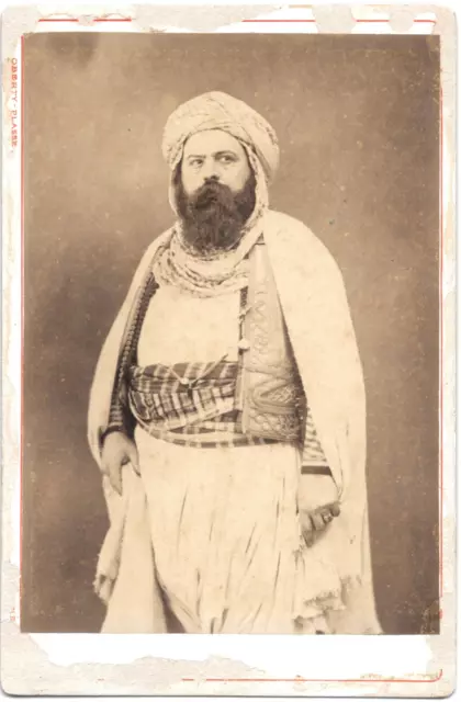 Photo Cabinet Riche négociant mozabite Plasse & Oberty 1870 Constantine Algérie