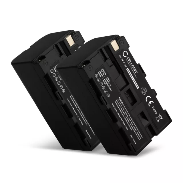 2x Batterie pour Sony NP-930 NP-F330 NP-F730 NP-730 NP-F570 NP-F750 (4400mAh)