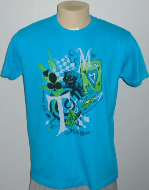 Disney Parks Alice In Wonderland Mad T Party "We're all Mad Here" T-Shirt Men L