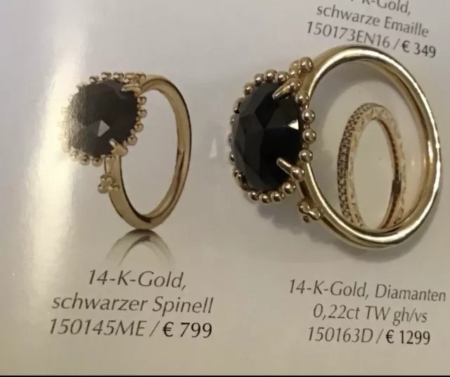 Neu Pandora Ring aus 585 Gold mit Spinell Gr.60