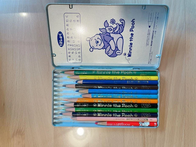 12 COLORED PENCILS, Winnie the Pooh #dc5c4e £47.12 - PicClick UK