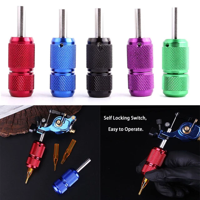 25 mm Empuñaduras de bloqueo automático Máquina de tatuaje Manija Arte corporal Accesorios