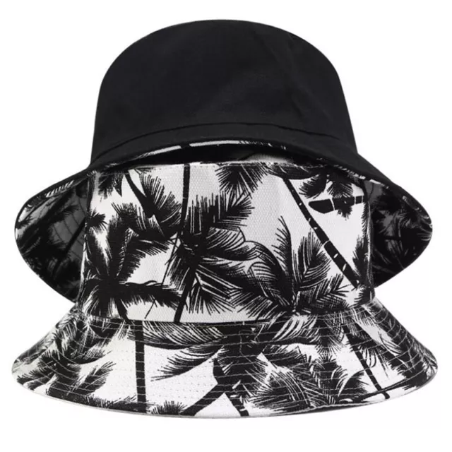 Two Side Bucket Hat For Men Women Hip Hop Fisherman Hat Adult Summer Flat