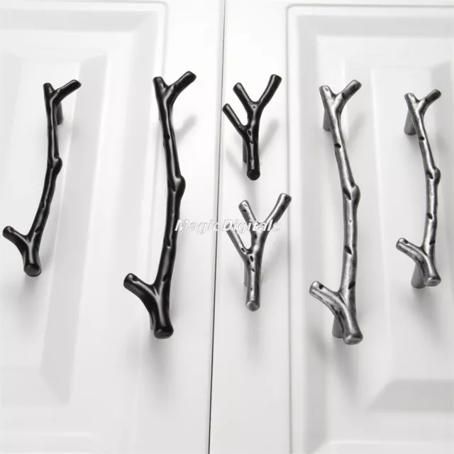 Funny Tree Branch Pulls Handles Knobs For Kitchen Cabinet Drawer Cupboard Door