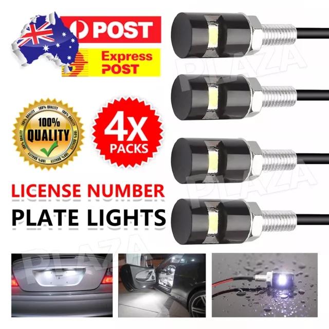 4X LED License Number Plate Light Screw Bolt Bulbs SMD For Car Motorcycle AU