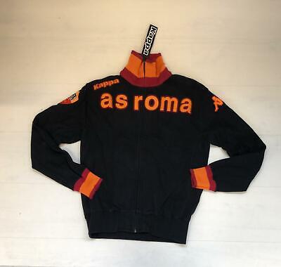 1672/30 Kappa As Roma Eroi Felpa Jacket Zip Giacchetto Nero