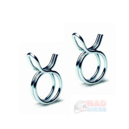 Petrol Pipe Clips Motorcycle Fuel Hose Clamps to use with 6mm I.D. Fuel pipe