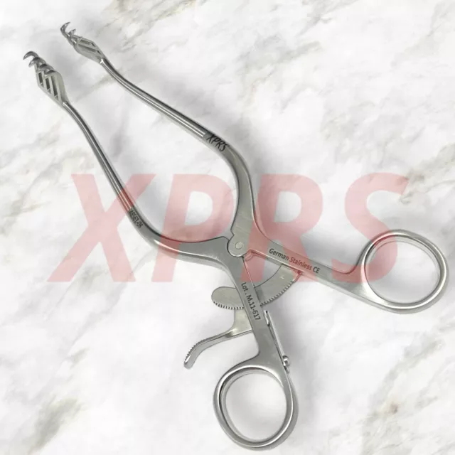 Weitlaner Retractor, 8”, Sharp 3 x 4 Prongs, Premium German Stainless