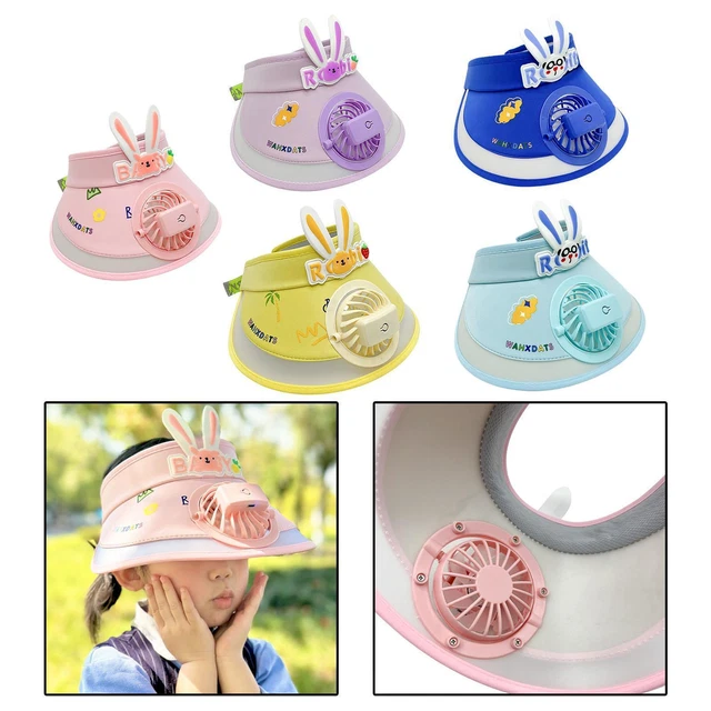 Chapeau pare-soleil avec ventilateur à large bord à vitesse réglable
