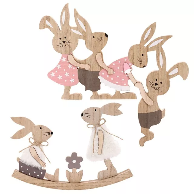 Joyeuse décoration de porte de Pâques avec pendentif lapin coloré et fleurs d