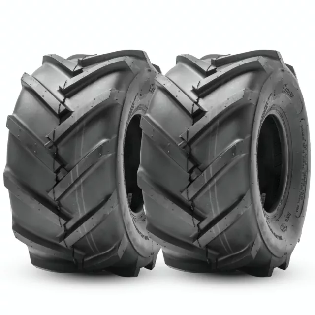 Set Of 2 18x9.50-8 Lawn Mower Tires 4Ply Heavy Duty Super Lug 18x9.50X8 Tubeless