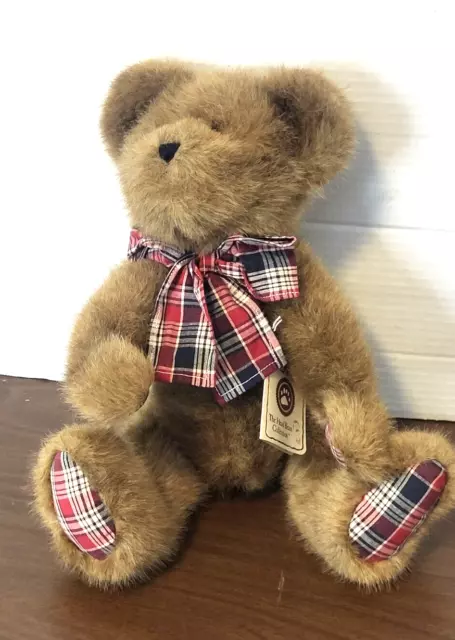 Vintage Boyds Bears DUSTIN D BEARICAN Plush Stuffed Red Plaid Bow w Tags 16"