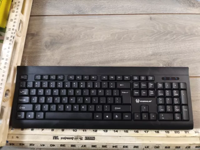 KINGANGJIA - Teclado negro con adaptador USB 2