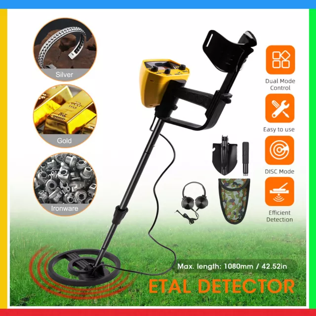 Upgraded Metal Detector Treasure Audio Alert Gold Coins Headphone Waterproof