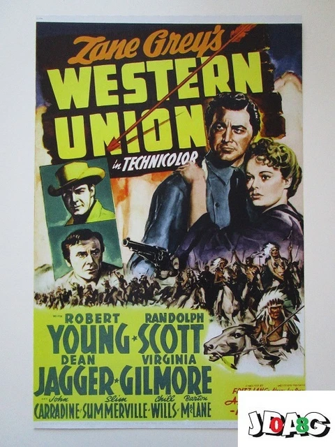 Affiche Poster Les Pionniers Randolph Scott 42 X 29 Cm