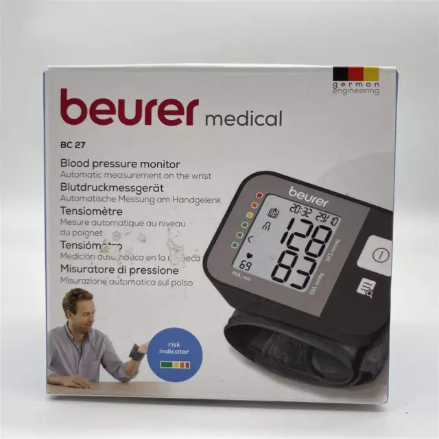 Beurer BC 27 Handgelenk-Blutdruckmessgerät mit Arrhythmie-Erkennung, vollautomat