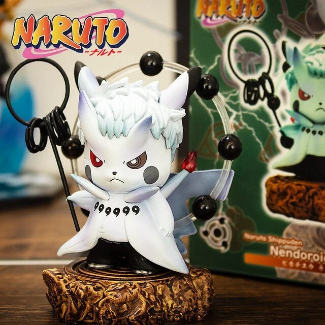 Pikachu Ten PIKACHU TEN-TAILS FIGURES Toys Elf Naruto Spots Hand-Made Model Doll ...