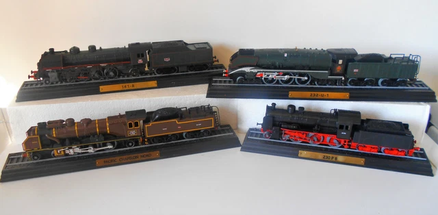 Lot De 4 Locomotives Brio Avec Tender - Vintage 2001, Trains En Bois