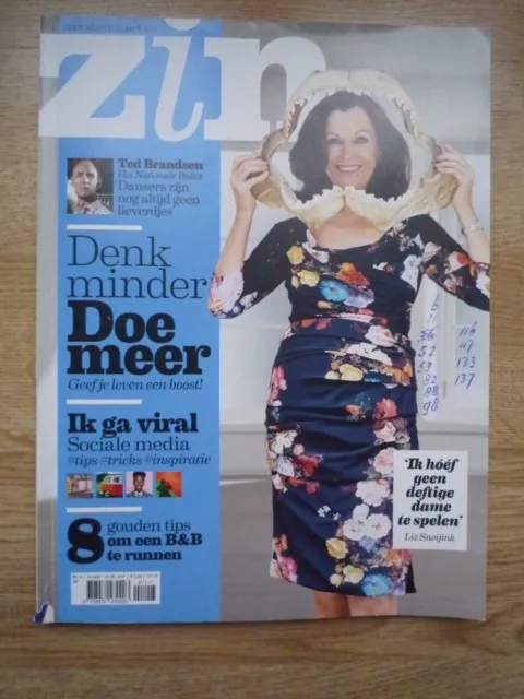 ZIN Tijdschrift Magazine nr 11 21 sept - 18 okt 2017 Dutch language Life Style