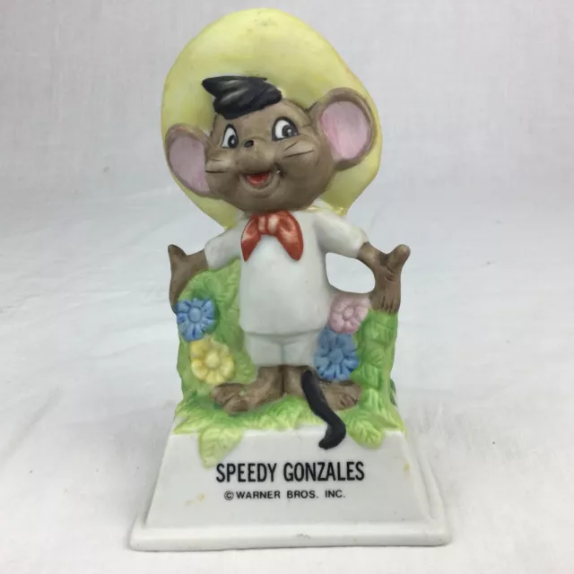 Vintage WARNER BROS SPEEDY GONZALES Ceramic LOONEY TUNES Cartoon Figurine Rare