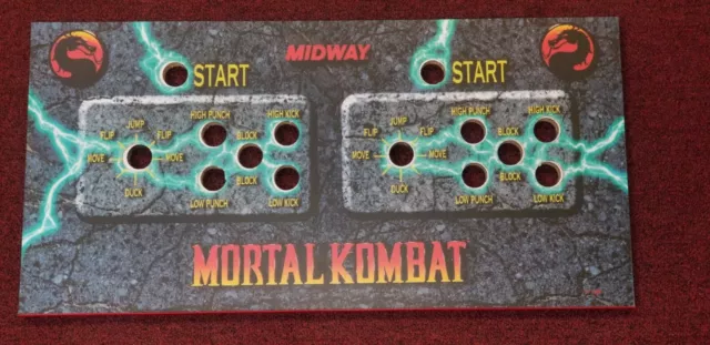 Mortal Kombat 2 Arcade Moves List Bezel Panel Artwork Art CPO Midway MK2  Midway