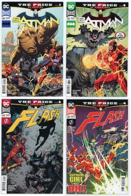 Lot of (4) DC Comics Batman / The Flash Vol. #64-65 By Williamson Comic Books