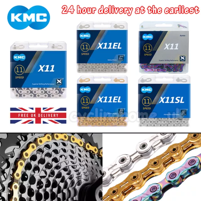 KMC X11 L/EL/SL MTB Road Bike Chain 118L 11 Speed Chain fit SRAM Shimano Campy
