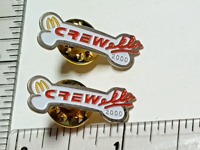 McDonald's 2000 CREW BONE Lapel Pin Lot of 2 (041223)