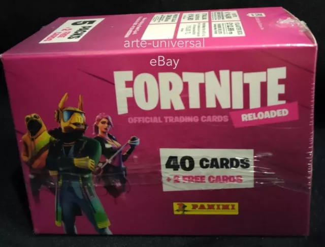 Box 40 Cards +2 Free Cards (5 Packs) Panini Fortnite Reloaded 2020