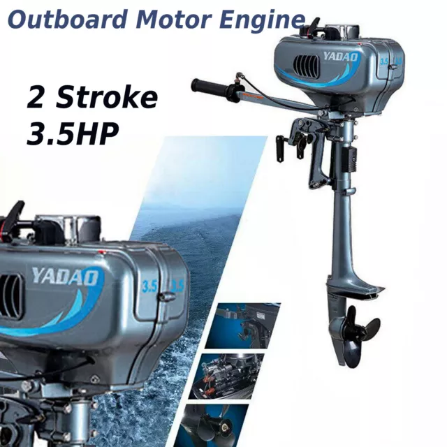 3.5HP 2 Stroke Outboard Motor Boat Engine Water Cooling System for Fishing Boat