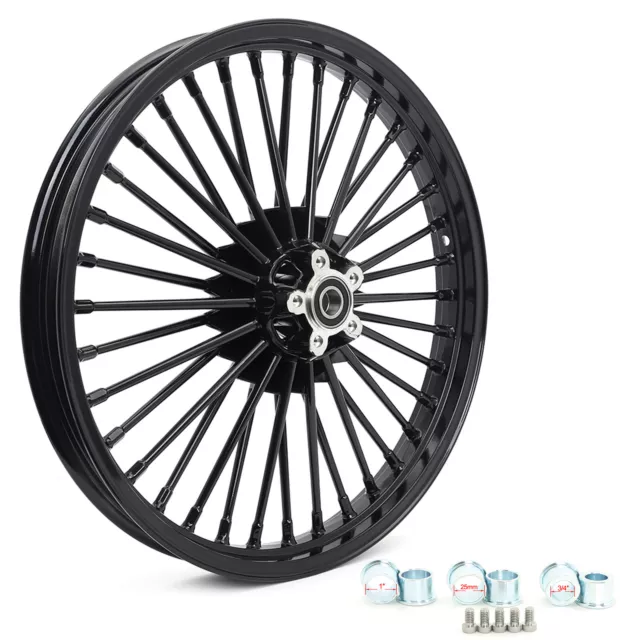 21"x2.15" Fat Spoke Tubeless Front Wheel Rim for Harley Softail Dyna Street Bob