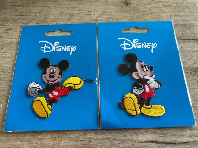 2 Disney Iron on Patches. Mickey Mouse