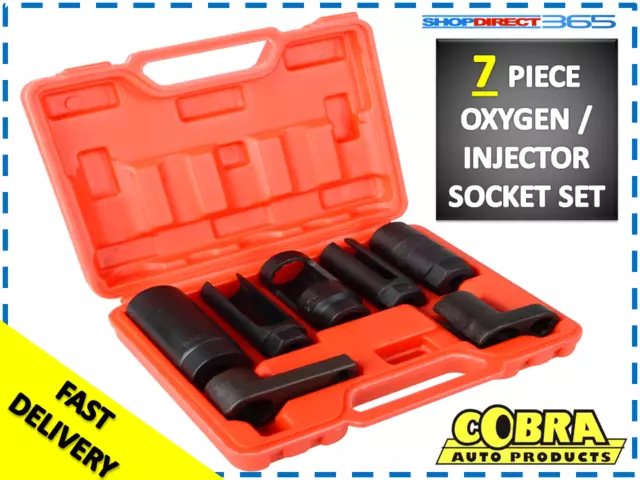 7Pc Oxygen Lambda Sensor Socket Removal Set Tool Kit Engine 22Mm/27Mm/29Mm 15-20