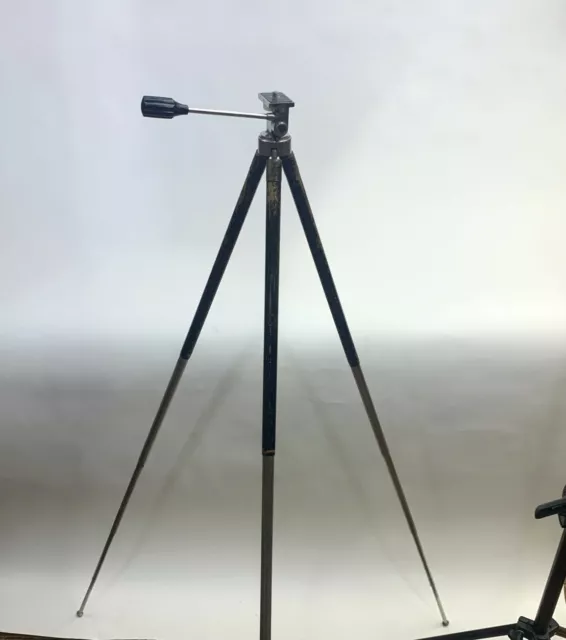 CAMERA/LIGHTING STAND TRIPOD, TELESCOPING BRASS - includes Camera mount.