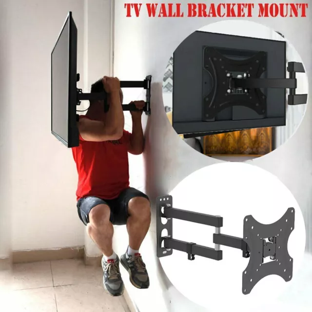 TV Wall Bracket Mount Tilt Swivel For Samsung LG 22 26 32 37 40 43 50 Inch LED