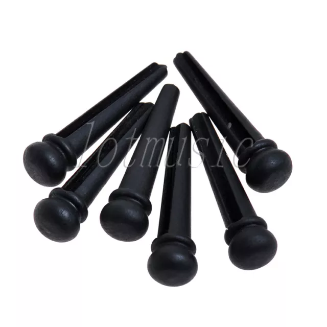 12pcs Guitar Bridge Pins Ebony Wood Pin for Acoustic Guitar End Pins 2