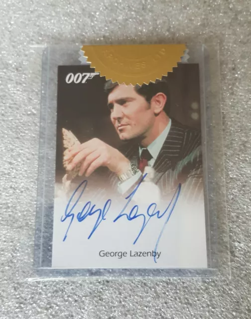 The Complete James Bond Full Bleed Auto Card - George Lazenby 3 Case Incentive