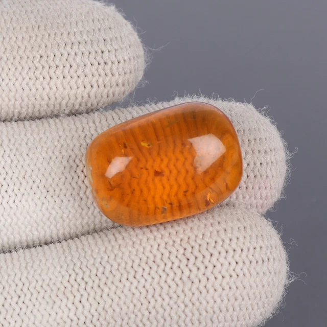 Kissen Schnitt 12.55 Karat Echt Bernstein Edelstein Orange Farbe für Ohrringe