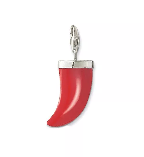 0213 Ex Display  Genuine Thomas Sabo Sterling Silver Red Tooth Charm £39